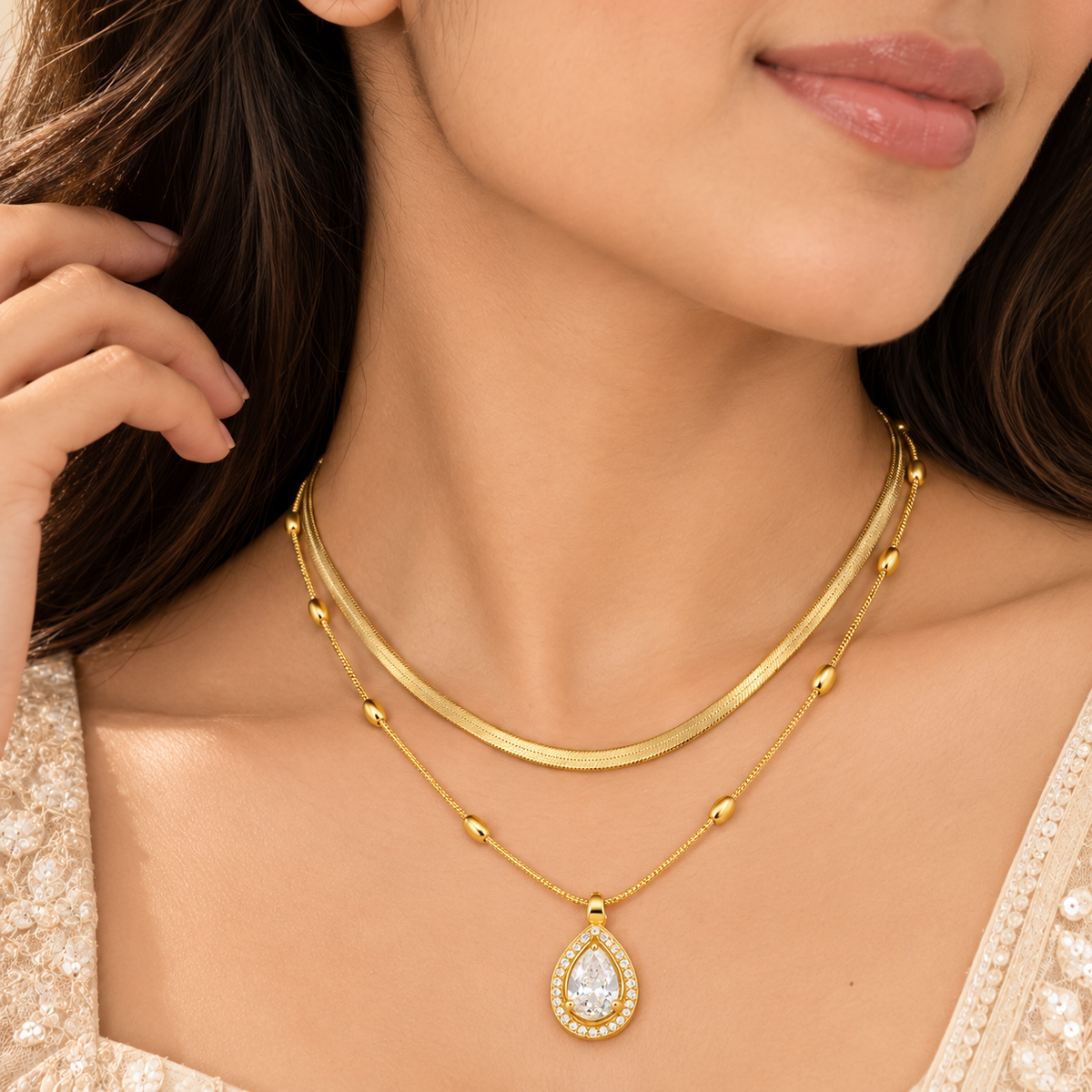 Crystal Drop Necklace
