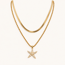 Gold-Tone Crystal Starfish Necklace